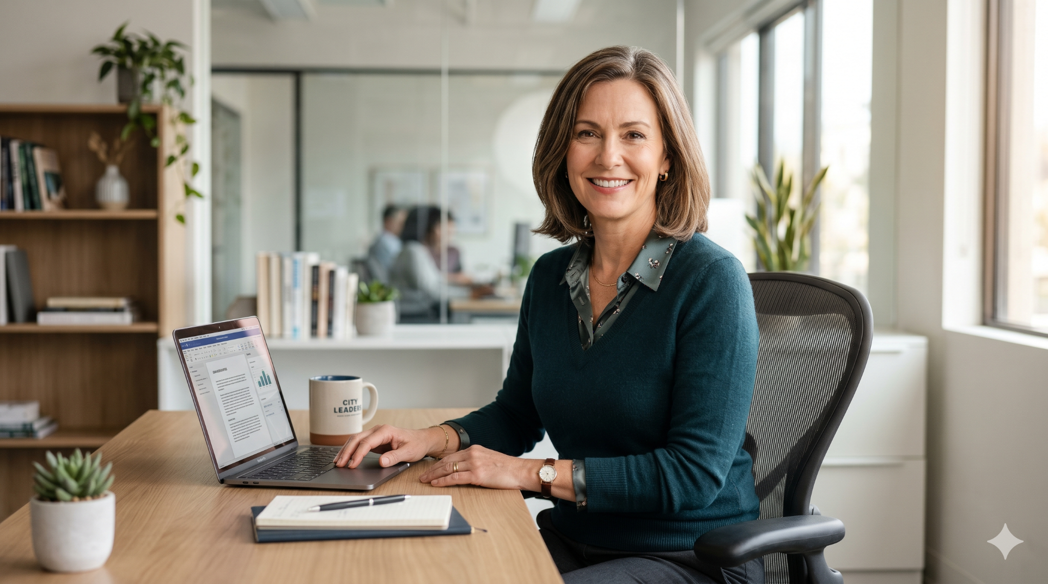 Experienced HR professional using AI at work